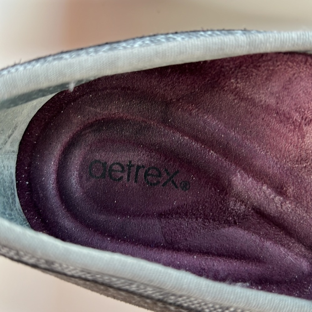 Aetrex Mina Mary Jane Shoes Charcoal Gray Orthotic Slip Resistant Size 6-6.5 - Picture 8 of 12